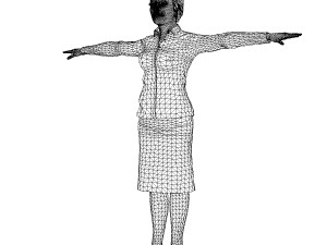 game ready character - animated rigged woman 3D 模型