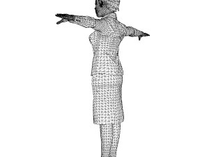 game ready character - animated rigged woman 3D 模型