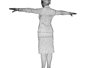 game ready character - animated rigged woman 3D 模型