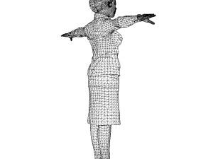 game ready character - animated rigged woman 3D 模型