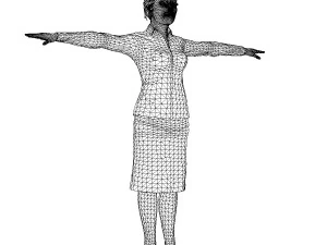 game ready character - animated rigged woman 3D Model