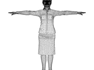 game ready character - animated rigged woman 3D 模型