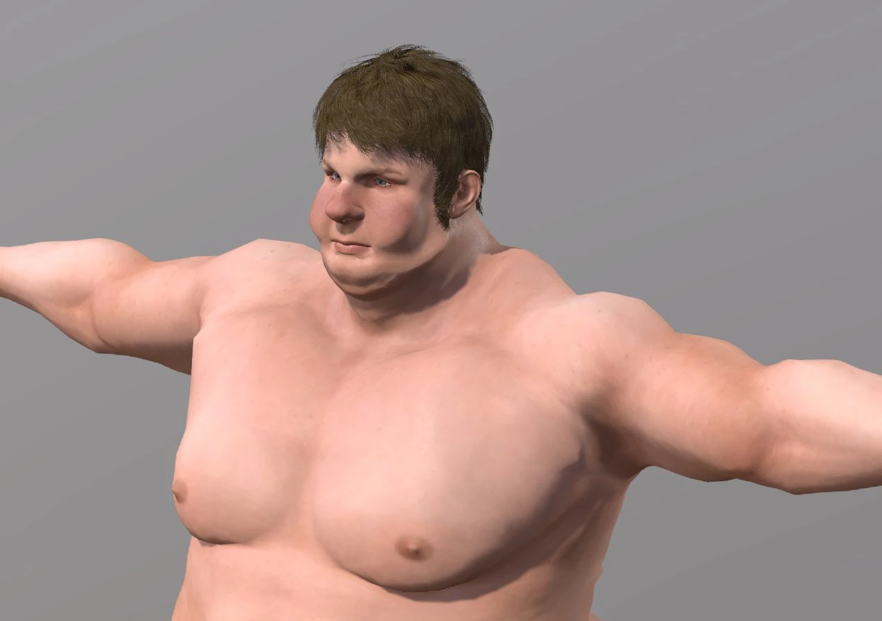 naked man-rigged 3d game character 3D Model .c4d .max .obj .3ds .fbx .stl .blend 