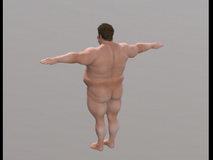 naked man-rigged 3d game character 3Dモデル