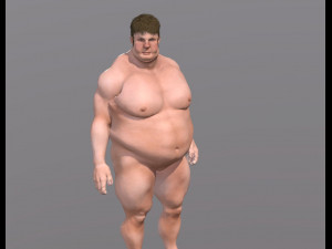 naked man-rigged 3d game character 3Dモデル