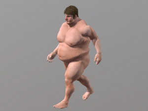 naked man-rigged 3d game character 3Dモデル