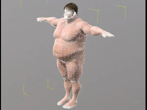 naked man-rigged 3d game character 3D Model