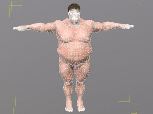 naked man-rigged 3d game character 3Dモデル