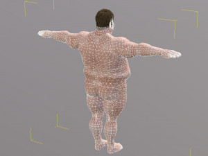 naked man-rigged 3d game character 3Dモデル
