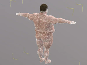 naked man-rigged 3d game character 3D Model
