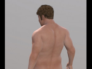 naked man-rigged 3d game character Modelo 3D