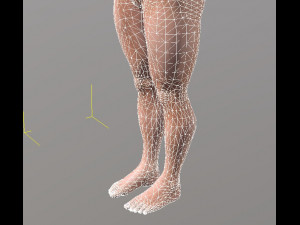 naked man-rigged 3d game character Modelo 3D