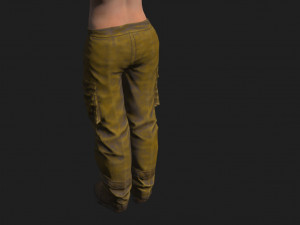 construction worker woman - rigged 3d game character Modello 3D