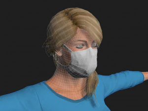 nurse woman-rigged 3d game character 3D Model