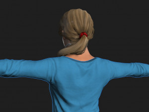 nurse woman-rigged 3d game character Modelo 3D