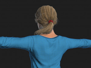 nurse woman-rigged 3d game character Modelo 3D