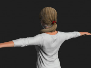 nurse woman-rigged 3d game character Modello 3D