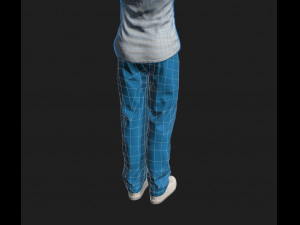 nurse woman-rigged 3d game character Modello 3D