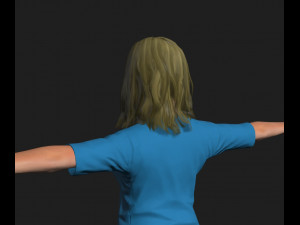 animated nurse woman-rigged 3d game character 3D Модель