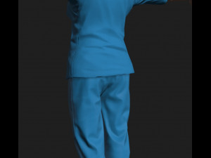 animated nurse woman-rigged 3d game character 3D Модель