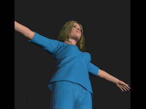 animated nurse woman-rigged 3d game character 3D Модель