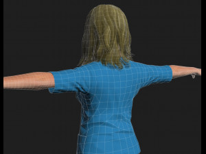 animated nurse woman-rigged 3d game character 3D Модель