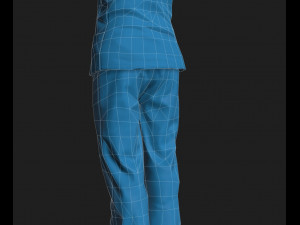 animated nurse woman-rigged 3d game character 3D Модель