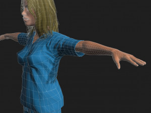 animated nurse woman-rigged 3d game character 3D Модель