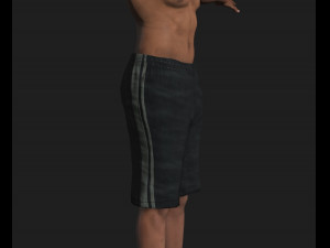 animated african sportsman -rigged 3d game character 3D Model