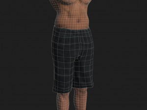 animated african sportsman -rigged 3d game character 3D Model
