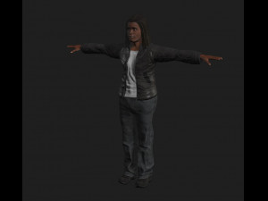 animated gang man - rigged 3d game character 3D Model
