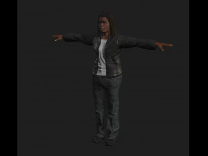 动画帮派人物 - 被操纵的 3D 游戏角色 3D 模型