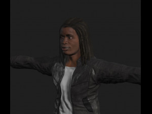 animated gang man - rigged 3d game character Model 3D