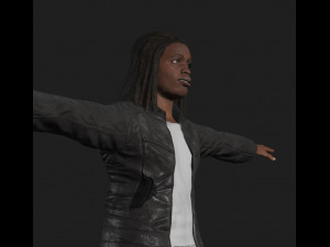 animated gang man - rigged 3d game character Model 3D