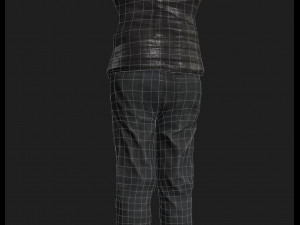animated gang man - rigged 3d game character Model 3D
