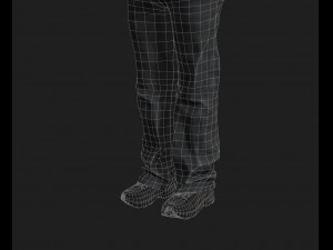 animated gang man - rigged 3d game character Model 3D