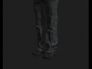 animated gang man - rigged 3d game character Model 3D