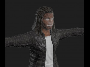 animated gang man - rigged 3d game character Model 3D