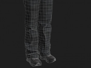 animated gang man - rigged 3d game character Model 3D