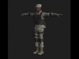 animierter Soldat &ndash; manipulierter 3D-Spielcharakter 3D Modell