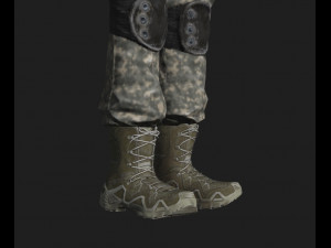 animated soldier - rigged 3d game character Model 3D