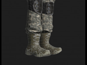 animated soldier - rigged 3d game character Model 3D