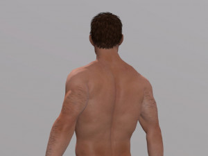 naked man-rigged 3d game character 3D Model