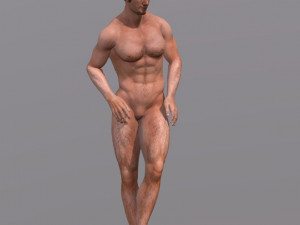 naked man-rigged 3d game character 3D Model