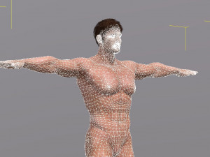 naked man-rigged 3d game character 3D Model