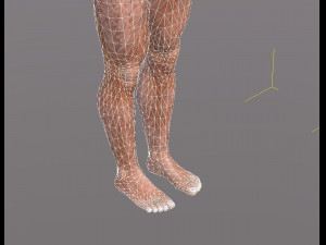 naked man-rigged 3d game character 3D Model