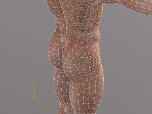 naked man-rigged 3d game character 3D Model
