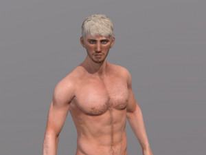 naked man-rigged 3d game character 3Dモデル