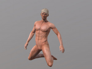 naked man-rigged 3d game character 3D Model