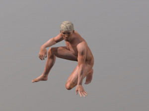 naked man-rigged 3d game character 3D Model